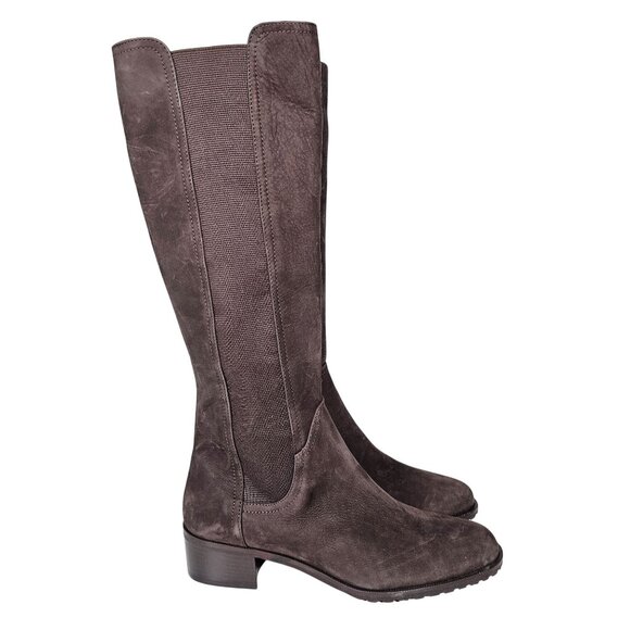 Amalfi‎ By Rangoni Womens Brown Suede Knee-High Boots 8.5M Made In Italy - Picture 2 of 16